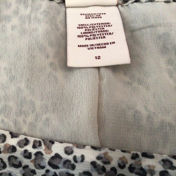 Covington grey & tan leopard print lightweight skirt - Picture 6 of 7